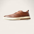 Sapatenis masculino stay estiloso esportivo marrom solado off white