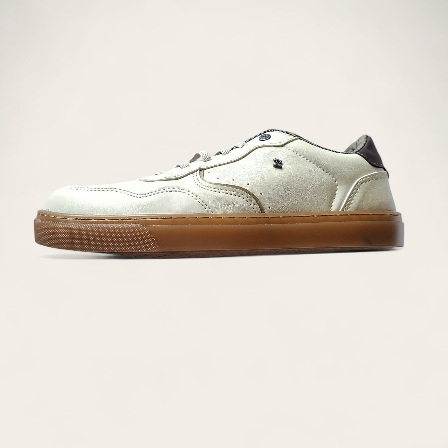 Sapatenis masculino estiloso esportivo branco/preto