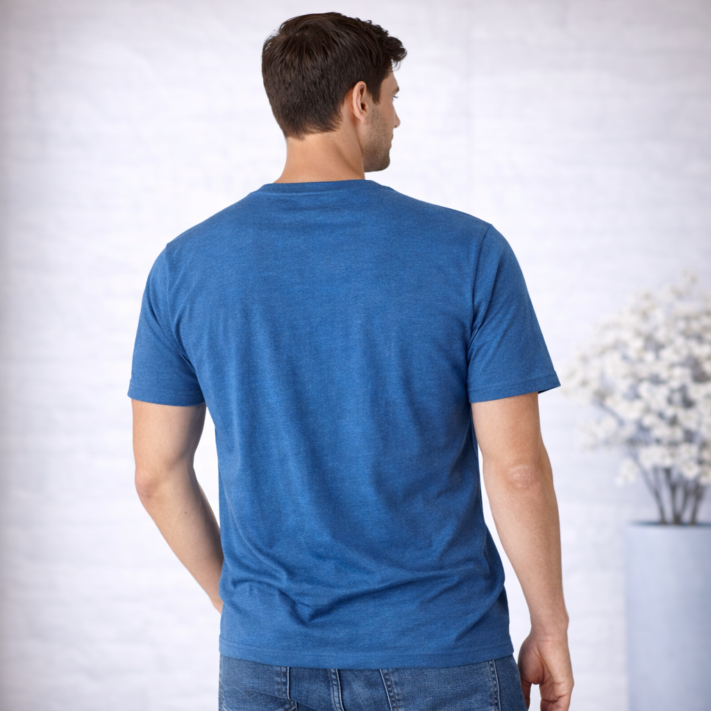 Camiseta Masculina Balada Azul Médio TAM: G