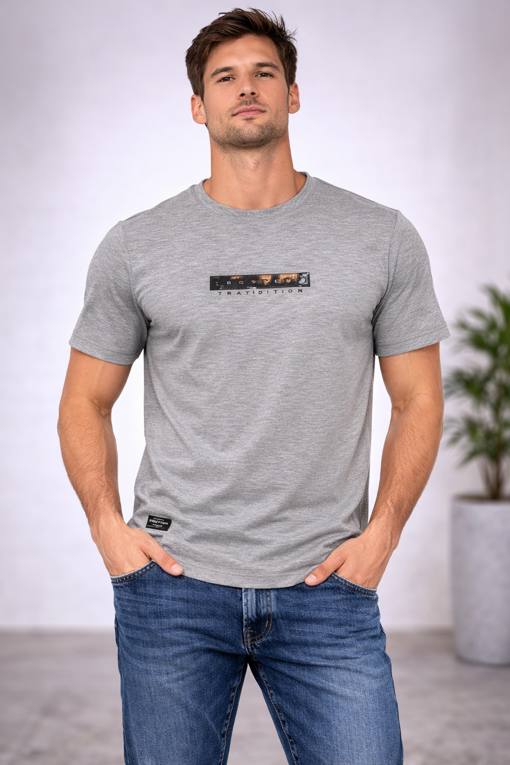 Camiseta Masculina Tradition Trotter Mescla TAM: P