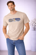 Camiseta Masculina Paco Bege TAM: P