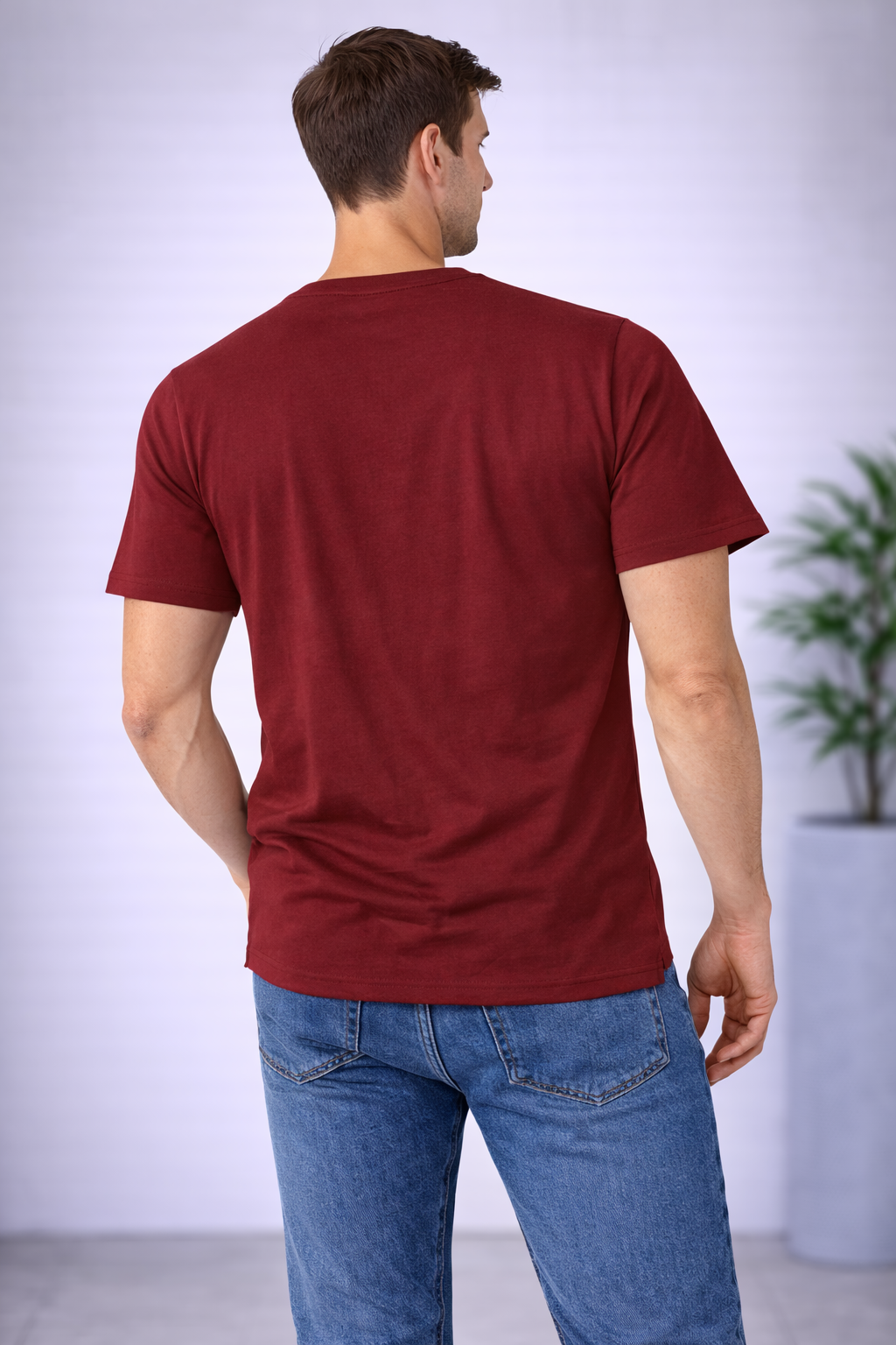 Camiseta Masculina Pena Vinho TAM: P