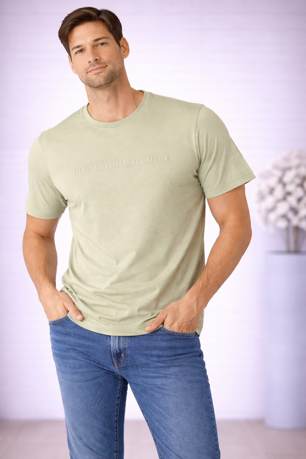Camiseta Masculina Paco Verde Claro TAM: P