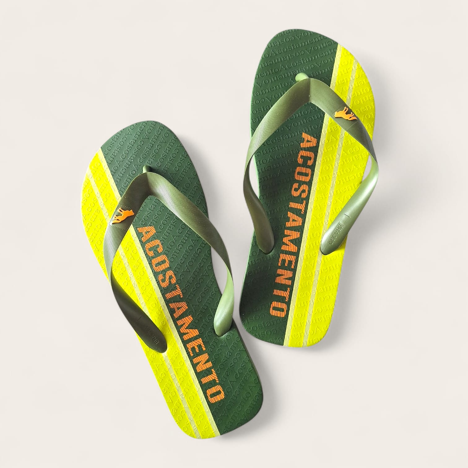 Sandalia masculina acostamento - VERDE/AMARELO