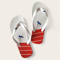 Sandalia masculina acostamento - branco/vermelho listras