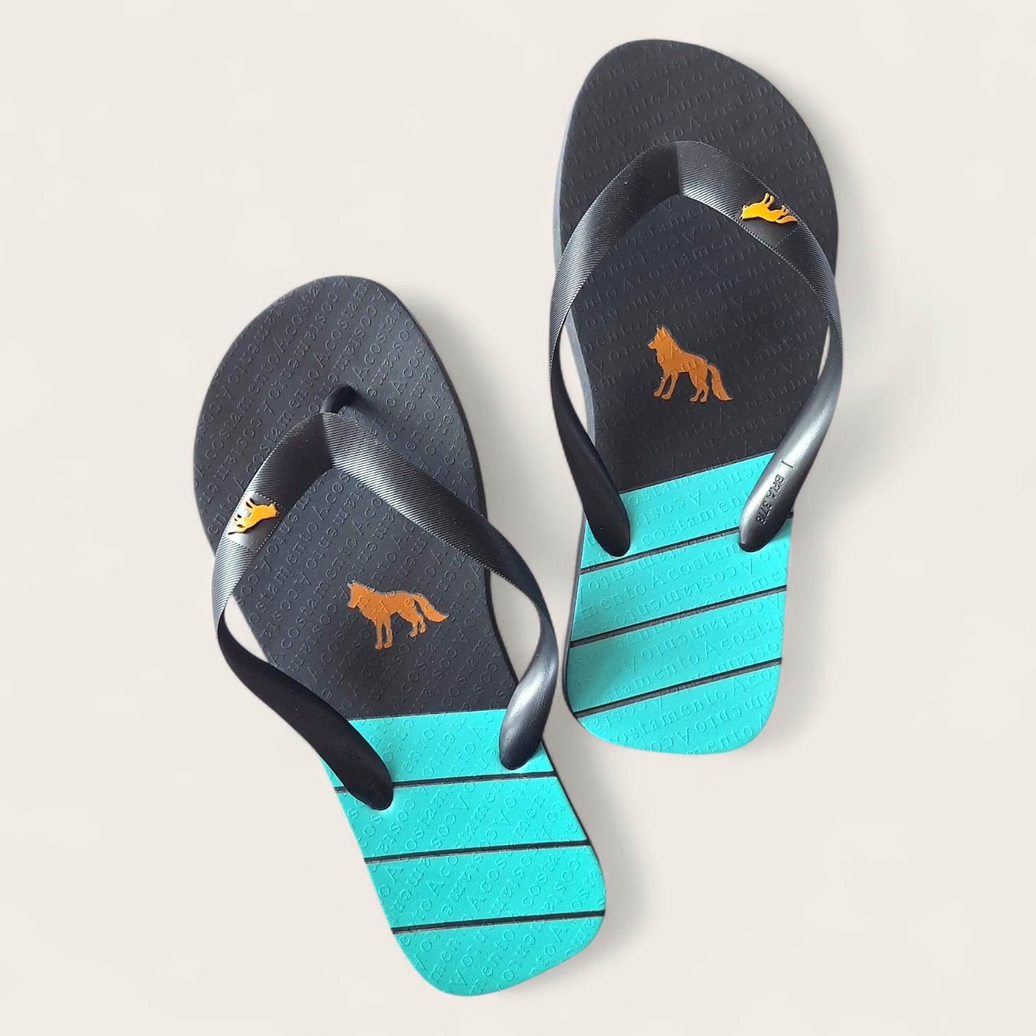 Sandalia masculina acostamento - preta/azuz listras